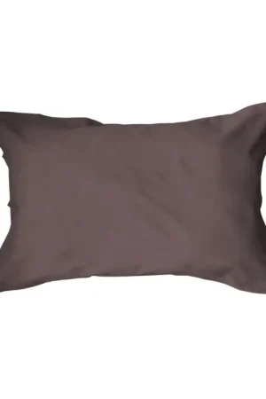 Réduction Taie d'oreiller Chocolat 50x70 forme rectangle 100 % coton