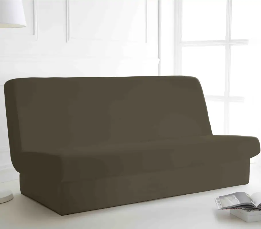 Achat Immédiat Housse de clic clac pas cher Bronze 135x195 cm