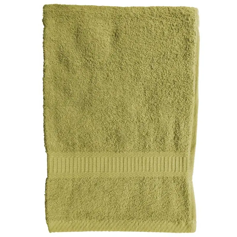 Serviette de toilette Vert anis 50x90 cm 100 % coton Super Prix