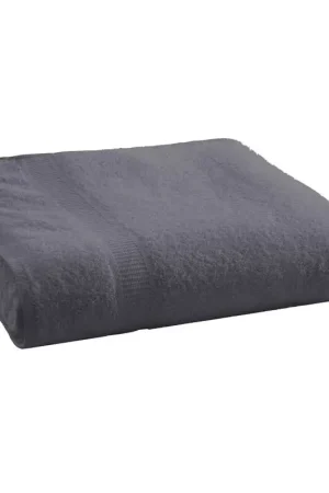 Soldes Drap de douche Gris foncé70x130 cm 100 % coton