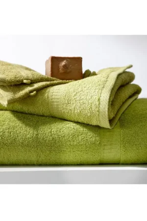 Maxi Drap de bain Vert anis 90x150 cm 100 % coton Solde