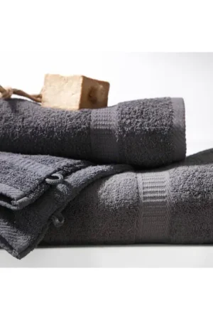 Paiement Sécurisé Maxi drap de bain Gris foncé TODAY en 100 % coton