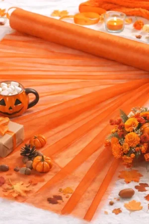 Rouleau de tulle souple Orange 70cm x 25 mètres Solde
