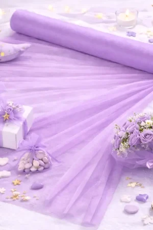 Rouleau de tulle mariage souple Parme 70cm x 25 mètres Quantité Limitée