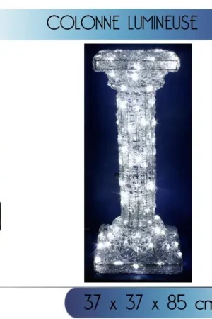 Acheter En Ligne Colonne romaine lumineuse en Acrylique 90 LED Blanches
