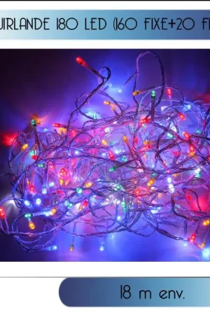 Affaire À Saisir Guirlande lumineuse de Noel 180 LED Multicolore Flash