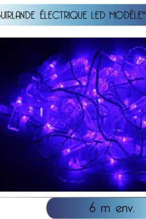 Guirlande électrique de Noel Diamant 40 LED Bleue Produit De Marque