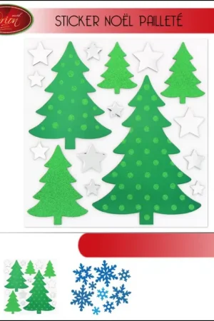 Sticker vitrostatique de Noel pailleté Must-Have