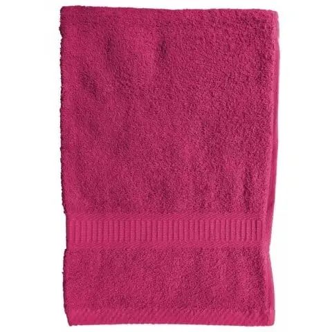 Serviette de Toilette pas cher Fuchsia 50x90 cm 100 % coton Achat Immédiat