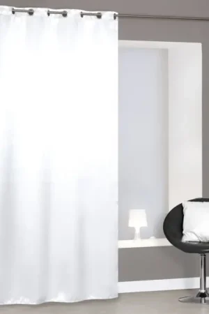 Remise Rideau Occultant Blanc pas cher à Oeillets 140x260 cm
