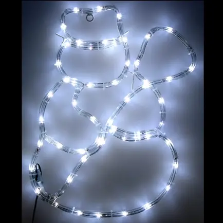 Silhouette de Noel du Bonhomme de neige lumineux Promotion Saisonnière
