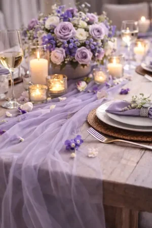 Chemin de table organza pas cher Parme 9 mètres Vente Directe
