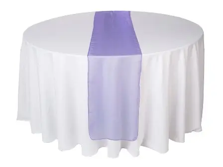 Chemin de table organza Violet 5m x 28cm Petit Prix