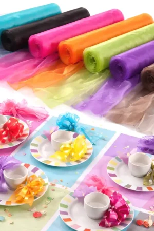 Prix Choc Chemin de table organza pas cher 36 cm x 9 mètres