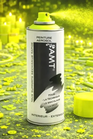Bombe de peinture Jaune Fluo 330mL Remise