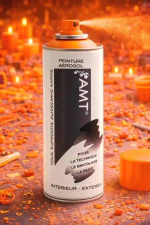Prix Choc Peinture Orange Fluo en Bombe aerosol 330mL