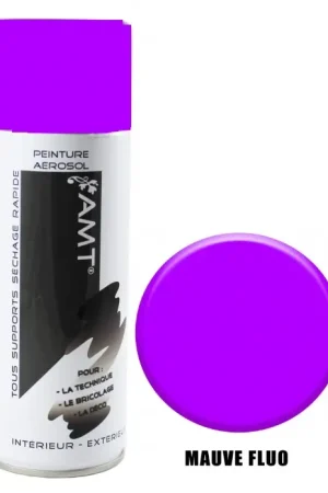 Paiement Sécurisé Bombe de peinture Aeorsol Mauve Fluo 400 mL