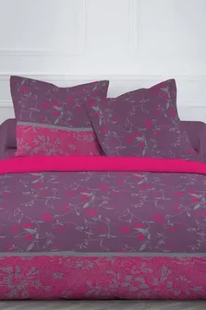 Authentique Housse de couette flanelle 220x240 cm Silver Lace
