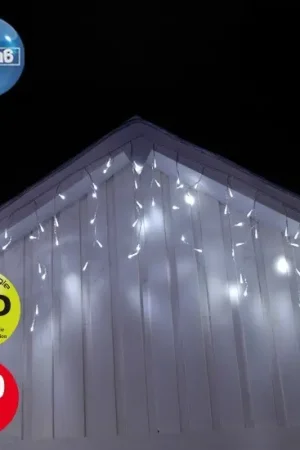 Bon Marché Guirlande lumineuse stalactite 10 mètres 360 LED Blanc Froid