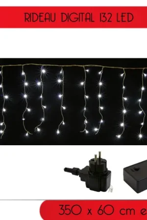 Soldes Guirlande lumineuse stalactite Digital 132 LED Blanc