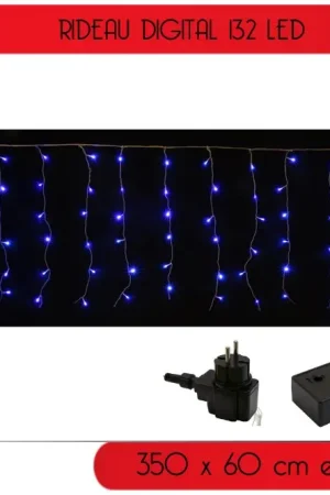 Achat Immédiat Guirlande lumineuse stalactite de Noel Digital 132 LED Bleu