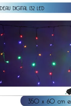 Produit De Marque Guirlande lumineuse stalactite extérieur 132 LED Digital Multicolore