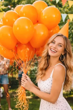 Ballon de baudruche Orange 30 cm x 50 pièces Prix Promo