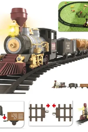 Circuit train de noel électrique lumineux et sonore Expédié Aujourd'hui
