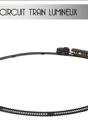 Circuit train de noel miniature électrique lumineux Petit Prix