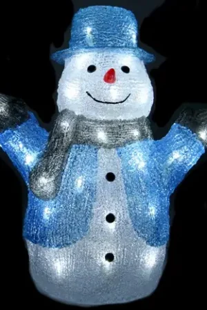 Bonhomme de neige lumineux acrylique 40 LED Dernier Modèle