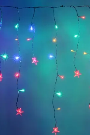 Acheter En Ligne Guirlande lumineuse stalactite LED Etoile Multicolore