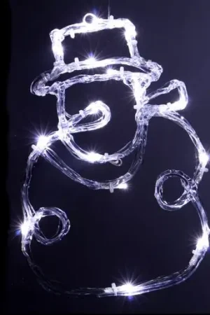 Silhouette Bonhomme de neige lumineux acrylique 16 LED Seulement Aujourd'hui