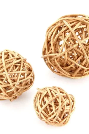Boule en rotin Doré x 10 pièces Réduction