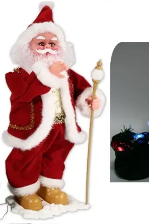 Pere noel automate avec sac cadeau musical Livraison Express
