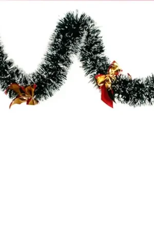 Remise Guirlande de noel Vert avec Bout Blanc et Noeuds