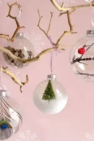 Solde Boule de noel transparente a remplir 6cm x 4 pièces