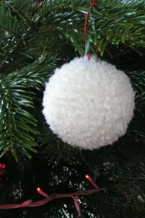 Boule de noel en neige pailleté 6cm x 6 pièces Expédition Rapide