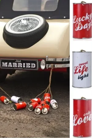 Dernier Modèle Boites de conserve a suspendre pour voiture de mariage