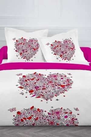 Promotion Housse de couette 220x240cm Love Flowers