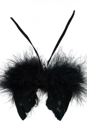 Réduction Aile d'ange Plume Noir x 5 pièces