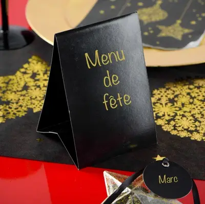 Remise Marque table mariage en carton Noir x 6 pièces