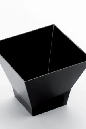Verrine plastique rigide Noir carrée x 12 pièces Remise