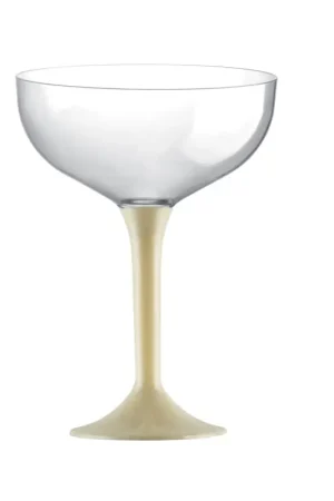Coupe champagne en plastique Ecru x 20 pièces Marque