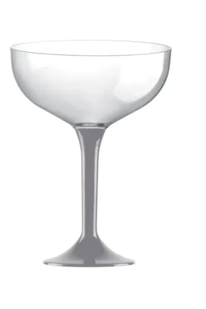 Commande En Gros Coupe champagne en plastique Gris x 20 pièces