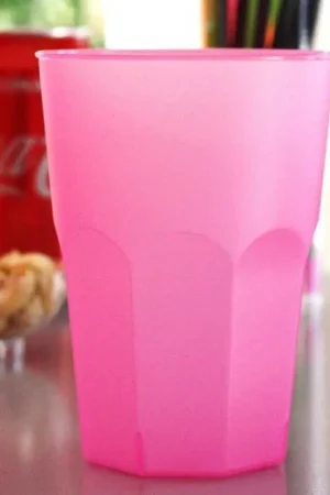 Promotion Saisonnière Verre cocktail plastique Fuchsia Transparent x 20 pièces