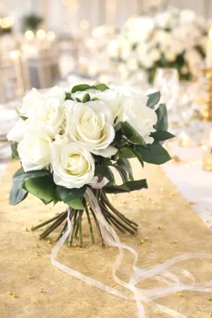 Promotion Chemin de table Mariage Or métallisé 30 cm x 5 mètres