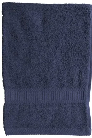 Achat Immédiat Serviette de Toilette Bleu marine 50x90cm 100% coton