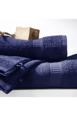Acheter Direct Maxi drap de bain Bleu marine 100% coton 500gr