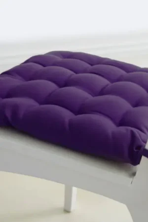 Satisfait Ou Remboursé Galette de chaise matelassée Violet 40x40 cm