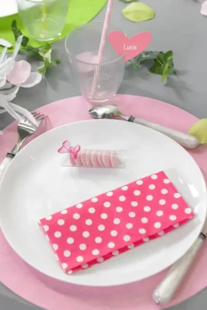 Set de table Rond Rose en Tissu Intissé x 50 pièces Usine Directe